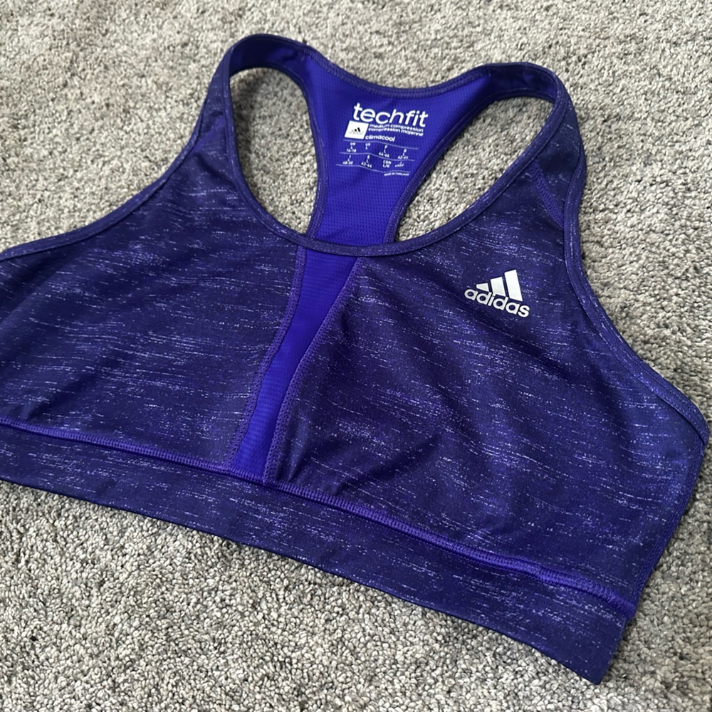 Adidas | Tech Fit Medium Compression Sports Bra S… - image 2